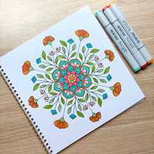 Load image into Gallery viewer, &quot;Floral Mandalas&quot; Adult Coloring Book
