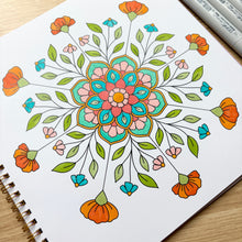 Load image into Gallery viewer, &quot;Floral Mandalas&quot; Adult Coloring Book
