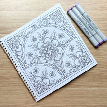 Load image into Gallery viewer, &quot;Floral Mandalas&quot; Adult Coloring Book
