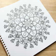 Load image into Gallery viewer, &quot;Floral Mandalas&quot; Adult Coloring Book
