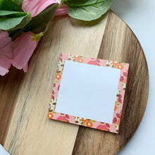 Load image into Gallery viewer, 3x3 Peach Diamond Floral Sticky Notes
