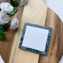 Load image into Gallery viewer, 3x3 Navy Blue Floral Sticky Notes
