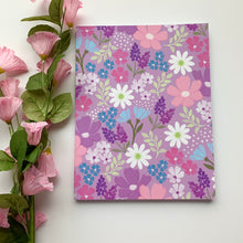 Load image into Gallery viewer, 8.5x11 Lilac Ditsy Unlined Notebook
