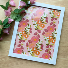 Load image into Gallery viewer, 11x14 Peach Diamond Floral Print
