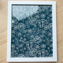 Load image into Gallery viewer, 11x14 Navy Blue Floral Print
