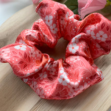 Load image into Gallery viewer, Pink Cherry Blossom Satin Scrunchie
