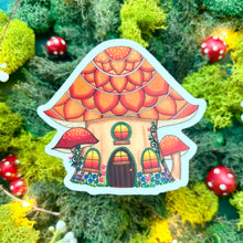 Load image into Gallery viewer, Fall Mushroom Fairy House Sticker
