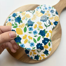 Load image into Gallery viewer, Lemon and Blueberry Ceramic Coasters (Set of 4)
