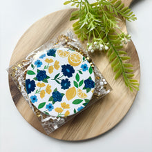 Load image into Gallery viewer, Lemon and Blueberry Ceramic Coasters (Set of 4)
