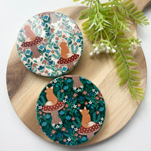 Load image into Gallery viewer, Foxes and Ferns Ceramic Coasters (Set of 4)
