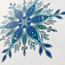 Load image into Gallery viewer, Winter Flower Snowflake Coloring Page
