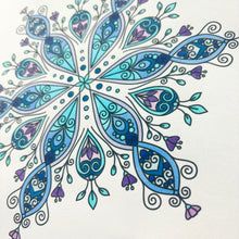 Load image into Gallery viewer, Frosty Snowflake Coloring Page
