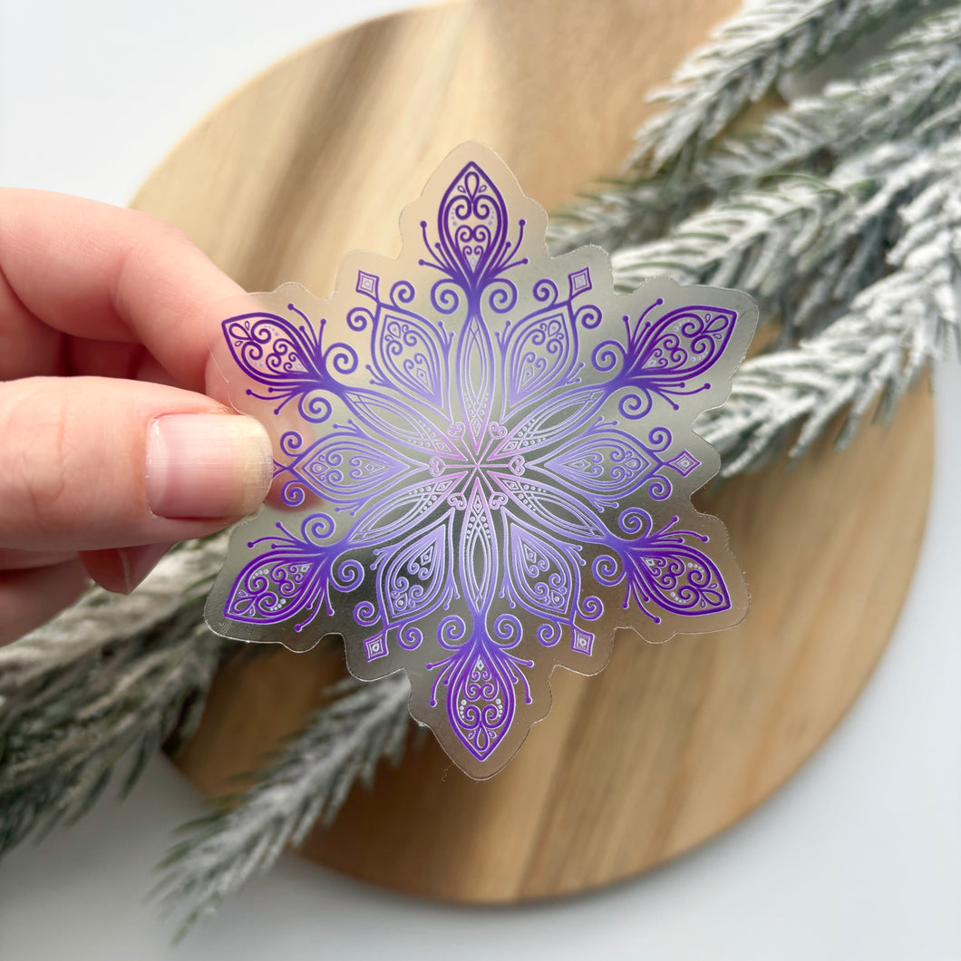 Lilac Snowflake Sticker