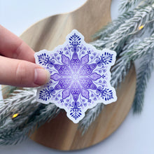 Load image into Gallery viewer, Amethyst Snowflake Sticker
