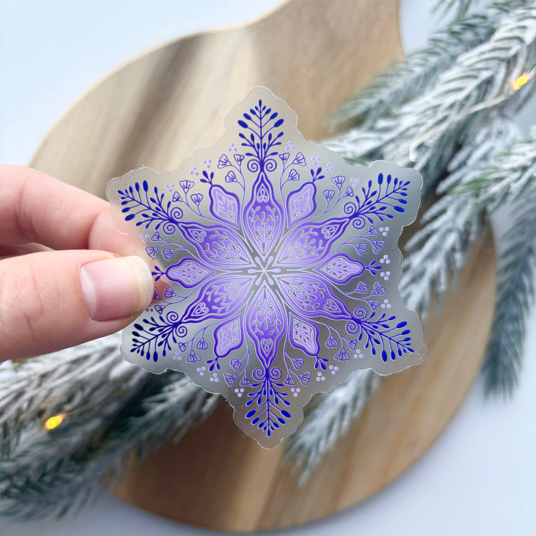 Amethyst Snowflake Sticker