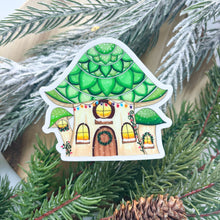 Load image into Gallery viewer, Christmas Mushroom Fairy House Sticker
