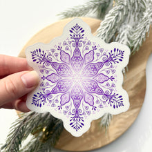 Load image into Gallery viewer, Amethyst Snowflake Window Cling
