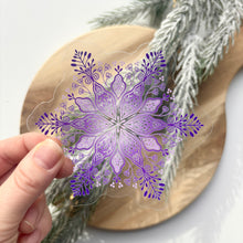 Load image into Gallery viewer, Amethyst Snowflake Window Cling
