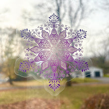 Load image into Gallery viewer, Amethyst Snowflake Window Cling
