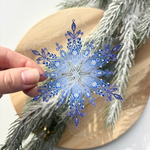 Load image into Gallery viewer, Midnight Blue Snowflake Window Cling
