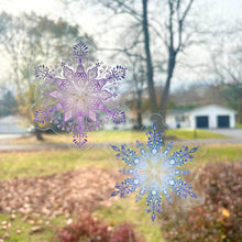 Load image into Gallery viewer, Midnight Blue Snowflake Window Cling
