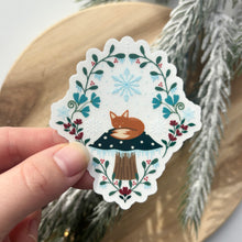 Load image into Gallery viewer, Snowy Winter Fox Sticker
