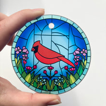 Load image into Gallery viewer, Cardinal Stained Glass Suncatcher
