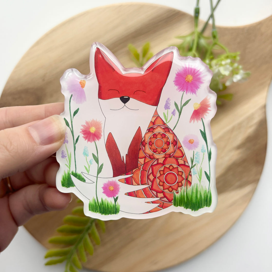 Spring Fox Fridge Magnet