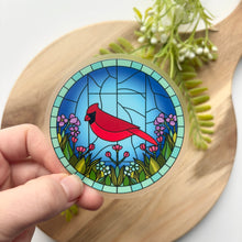 Load image into Gallery viewer, Cardinal Stained Glass Sticker
