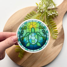 Load image into Gallery viewer, Sea Turtle Stained Glass Sticker
