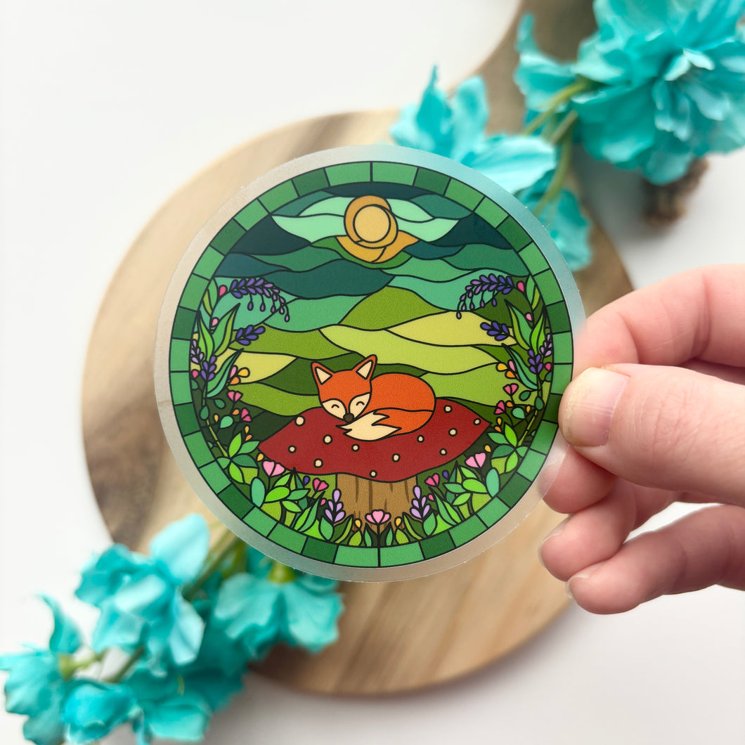 Fox Stained Glass Sticker