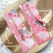 Load image into Gallery viewer, Pink Peonies Bookmark with Tassel
