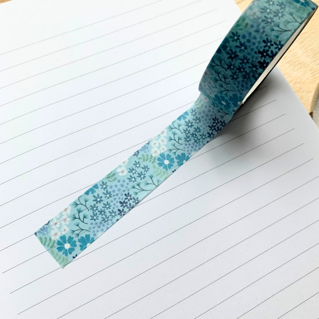 Baby Blue Floral Washi Tape