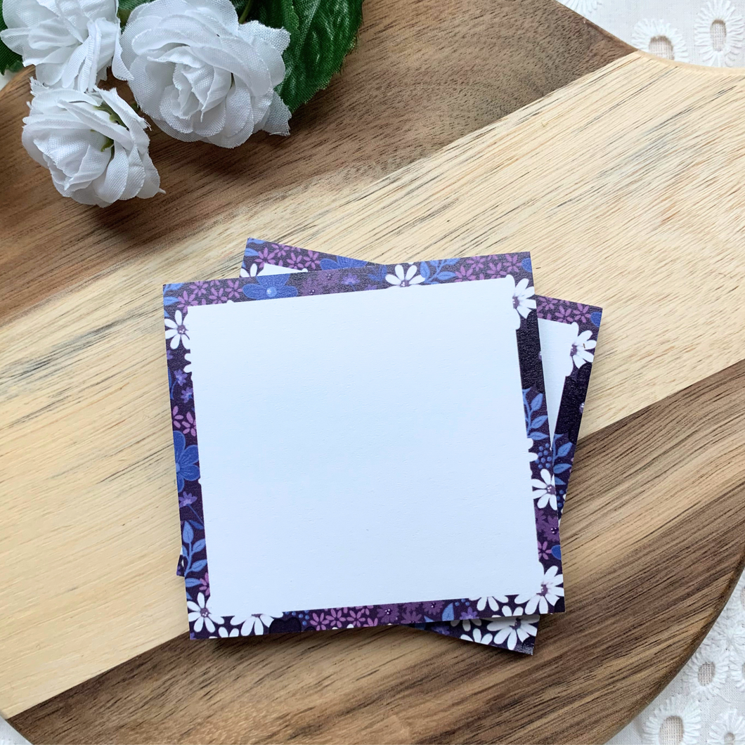 3x3 Plum Floral Sticky Notes