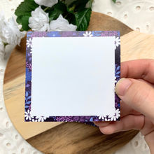 Load image into Gallery viewer, 3x3 Plum Floral Sticky Notes
