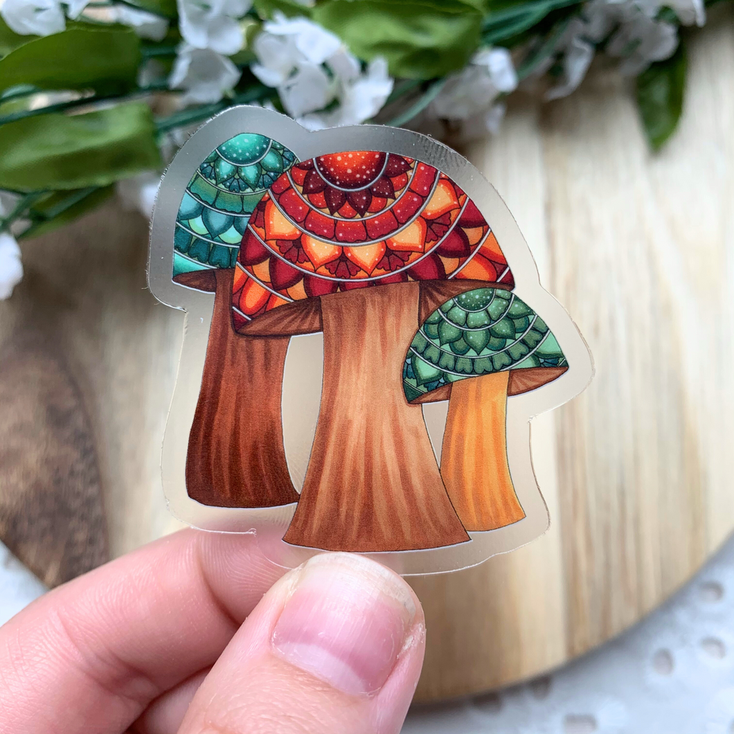 Mandala Mushrooms Sticker