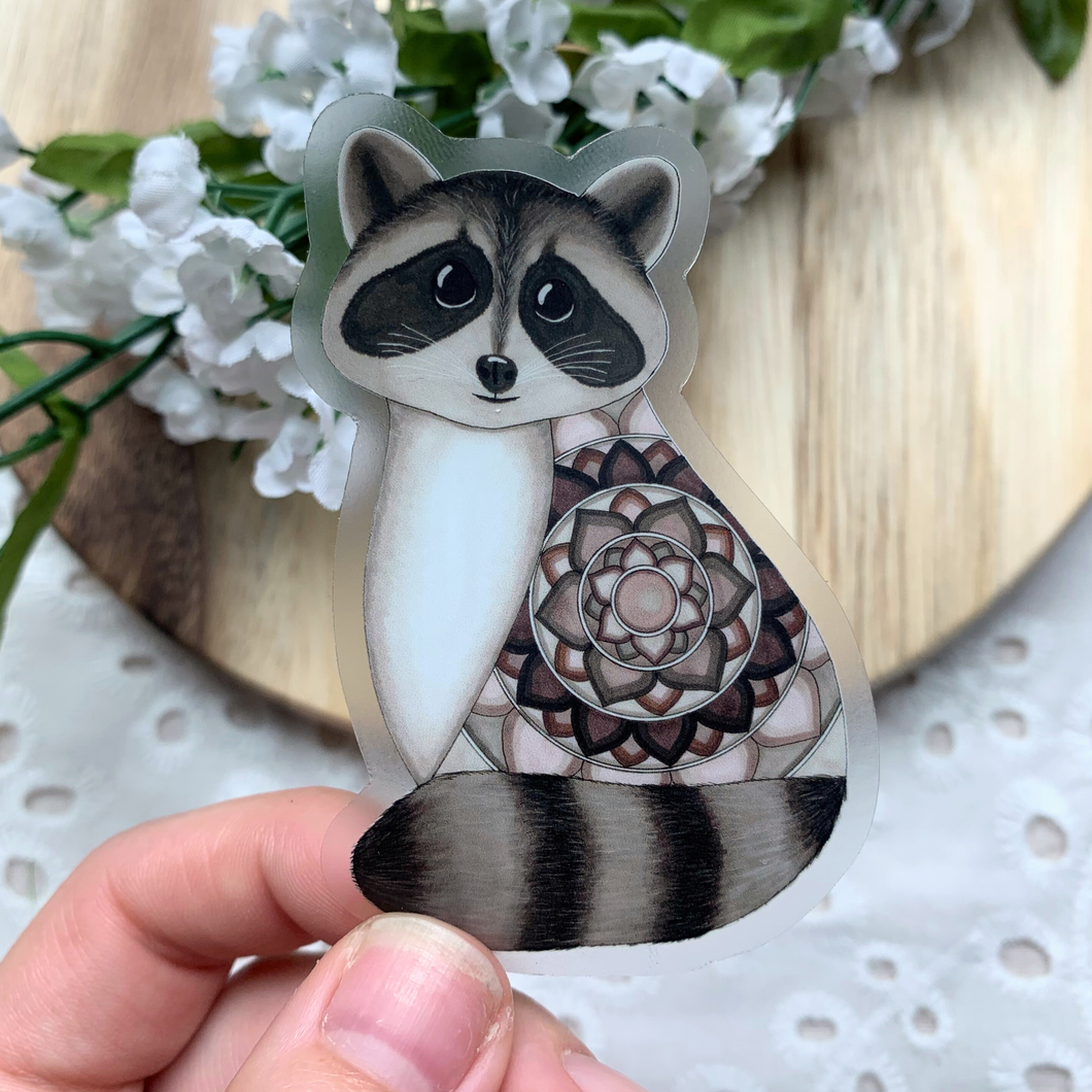 Mandala Raccoon Sticker