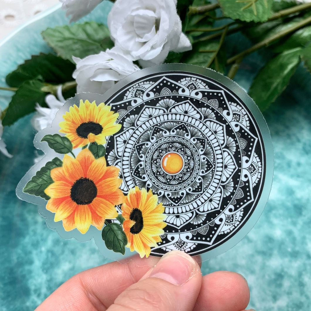 Sunflower Mandala Sticker