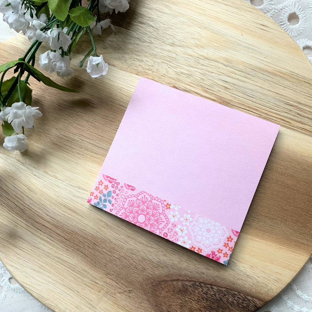 3x3 Pink Peonies Sticky Notes