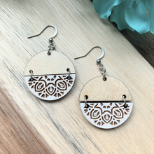 Load image into Gallery viewer, Two Piece White Mandala Earrings
