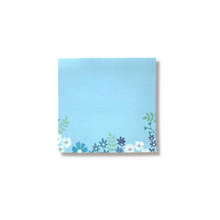 Load image into Gallery viewer, 3x3 Baby Blue Floral Sticky Notes
