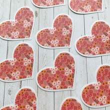 Load image into Gallery viewer, Valentine Flowers Heart Sticker
