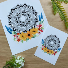 Load image into Gallery viewer, Sunflowers and Wildlfowers Mandala
