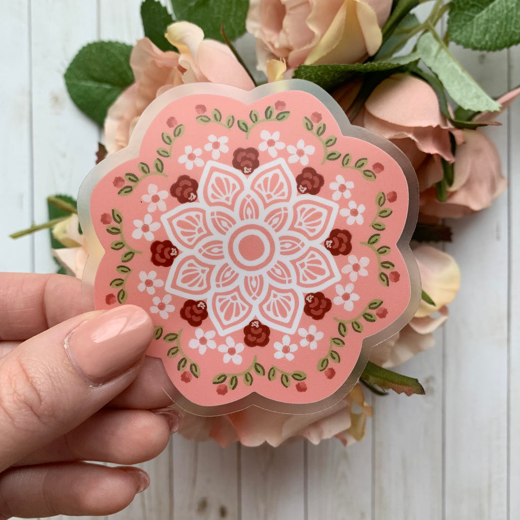 Valentine Flower Mandala Sticker