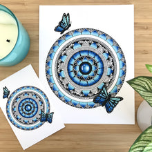 Load image into Gallery viewer, Blue Mandala and Butterflies
