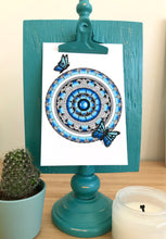 Load image into Gallery viewer, Blue Mandala and Butterflies

