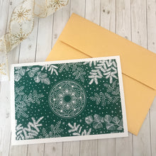 Load image into Gallery viewer, Set of 12 Colored Paper Christmas Greeting Cards
