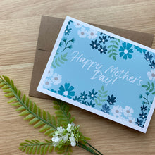 Load image into Gallery viewer, Baby Blue Floral Mother&#39;s Day Card
