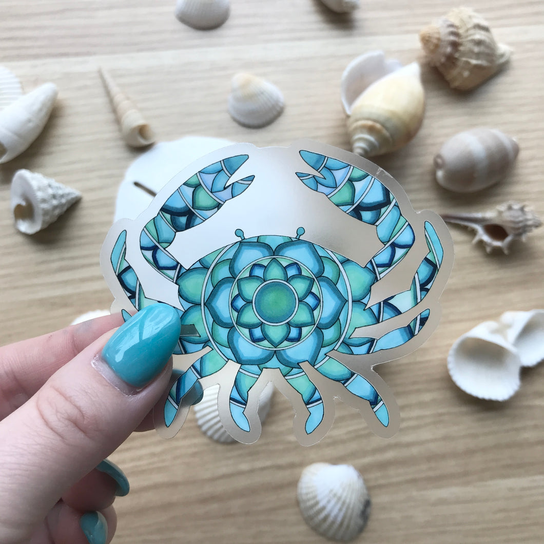 Mandala Crab Sticker