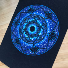 Load image into Gallery viewer, Black Paper Midnight Star Mandala
